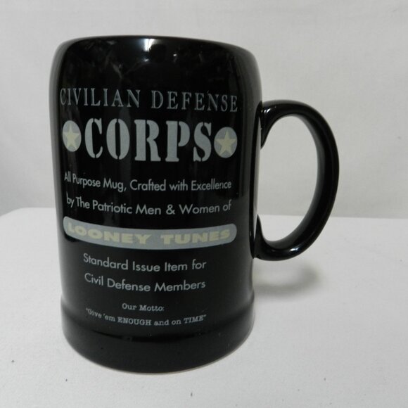 Looney Tunes Tasmanian Devil Marine Corps Beer Stein Mug Cup Warner Brothers - Picture 8 of 15